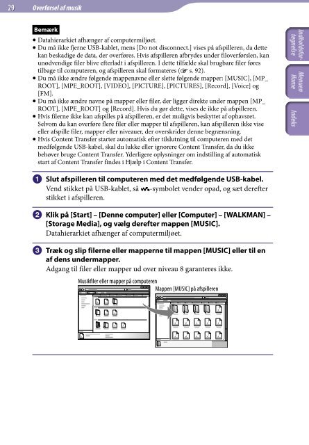 Sony NWZ-E443 - NWZ-E443 Istruzioni per l'uso Danese