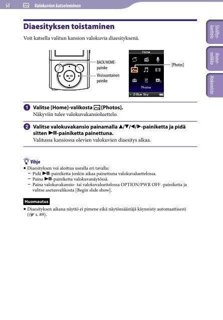 Sony NWZ-E443 - NWZ-E443 Istruzioni per l'uso Finlandese