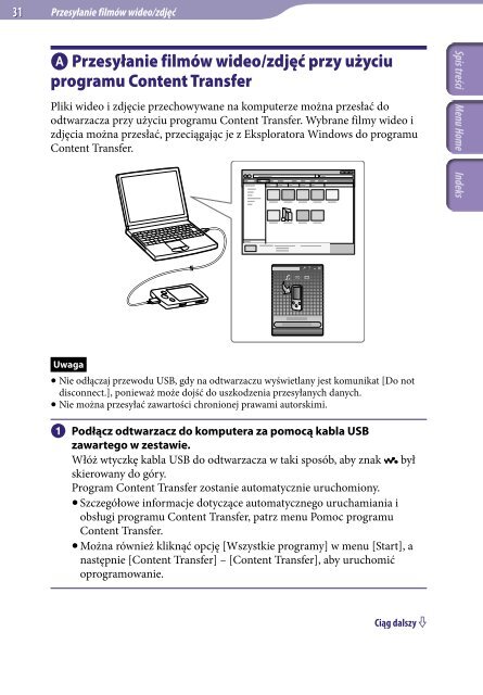 Sony NWZ-E443 - NWZ-E443 Istruzioni per l'uso Polacco