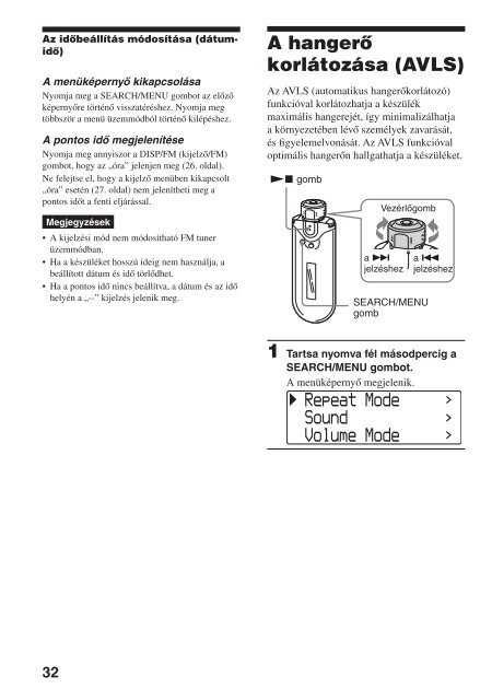 Sony NW-E503 - NW-E503 Istruzioni per l'uso Ungherese