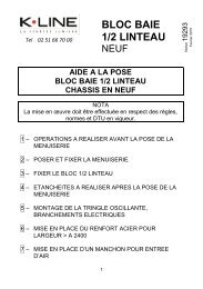 BLOC BAIE 1/2 LINTEAU - K-Line