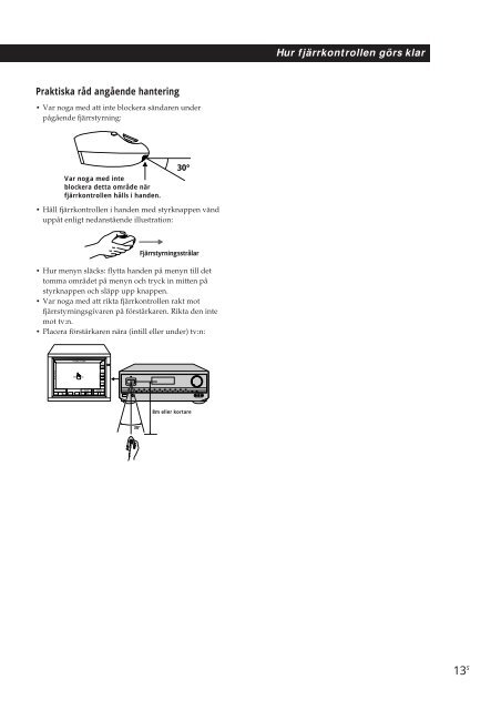 Sony TA-VE800G - TA-VE800G Istruzioni per l'uso Svedese