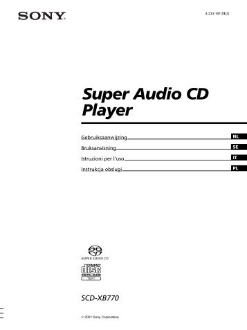 Sony SCD-XB770 - SCD-XB770 Istruzioni per l'uso Italiano