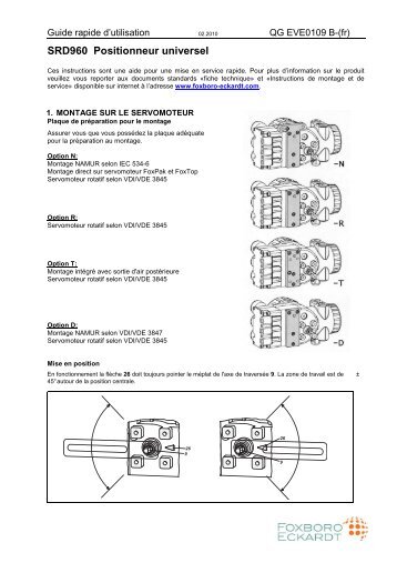 SRD960 Positionneur universel - Invensys