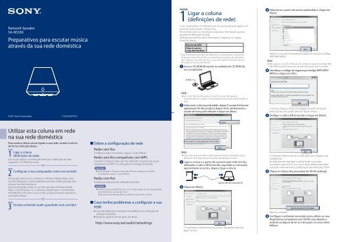 Sony SA-NS300 - SA-NS300 Guida di configurazione rapid Portoghese
