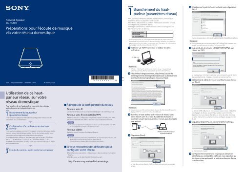 Sony SA-NS300 - SA-NS300 Guida di configurazione rapid Francese