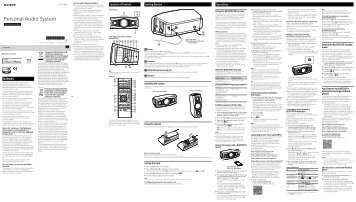 Sony GTK-N1BT - GTK-N1BT Istruzioni per l'uso Inglese