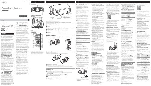 Sony GTK-N1BT - GTK-N1BT Istruzioni per l'uso Danese