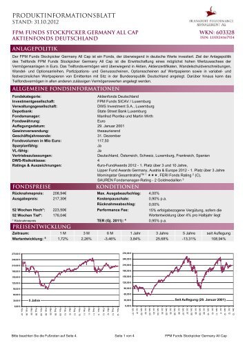 Produktinformationsblatt (PDF, 74 kB) - FPM-AG