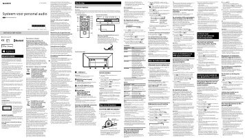 Sony CMT-X5CD - CMT-X5CD Istruzioni per l'uso Olandese