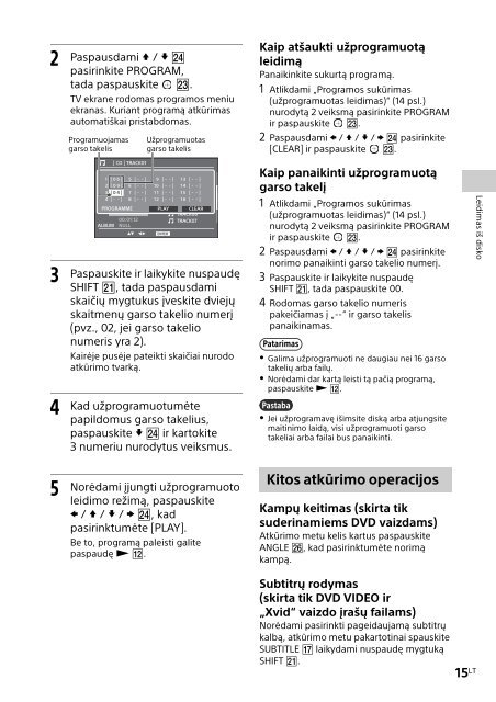 Sony CMT-SBT40D - CMT-SBT40D Istruzioni per l'uso Lituano