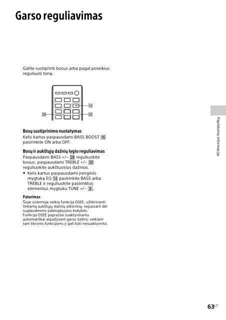 Sony CMT-SBT300WB - CMT-SBT300WB Istruzioni per l'uso Lituano