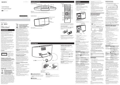 Sony CMT-V11iP - CMT-V11IP Istruzioni per l'uso Ungherese