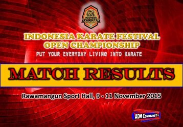 Rawamangun Sport Hall 9 - 11 November 2015