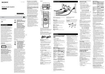 Sony CMT-S20 - CMT-S20 Istruzioni per l'uso Francese