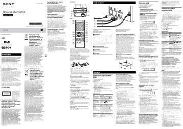 Sony CMT-S20B - CMT-S20B Istruzioni per l'uso Polacco