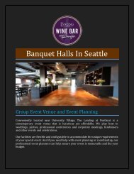 Banquet Halls In Seattle