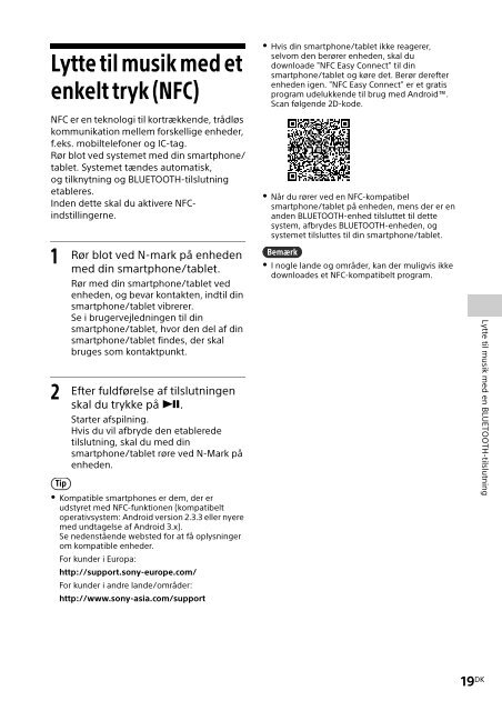 Sony CMT-X7CDB - CMT-X7CDB Istruzioni per l'uso Danese