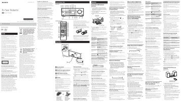 Sony CMT-SBT100B - CMT-SBT100B Istruzioni per l'uso Turco