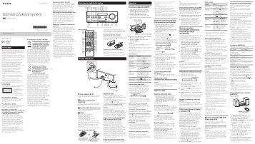 Sony CMT-SBT100B - CMT-SBT100B Istruzioni per l'uso Slovacco