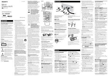 Sony CMT-MX550I - CMT-MX550I Istruzioni per l'uso Francese
