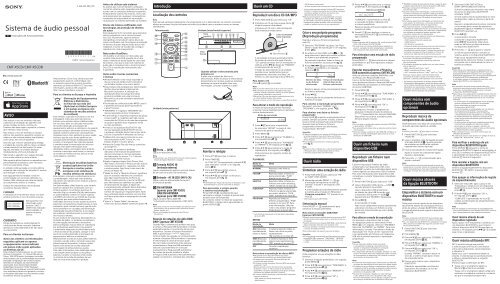 Sony CMT-X5CDB - CMT-X5CDB Istruzioni per l'uso Portoghese