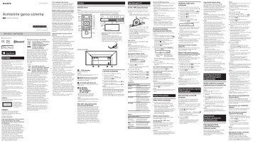 Sony CMT-X5CDB - CMT-X5CDB Istruzioni per l'uso Lituano