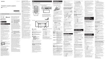 Sony CMT-X5CDB - CMT-X5CDB Istruzioni per l'uso Sloveno