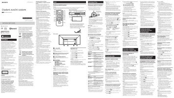 Sony CMT-X5CDB - CMT-X5CDB Istruzioni per l'uso Sloveno