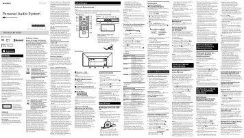 Sony CMT-X5CDB - CMT-X5CDB Istruzioni per l'uso Tedesco