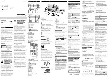 Sony CMT-G1iP - CMT-G1IP Istruzioni per l'uso Italiano