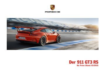 911 GT3 RS Preisliste