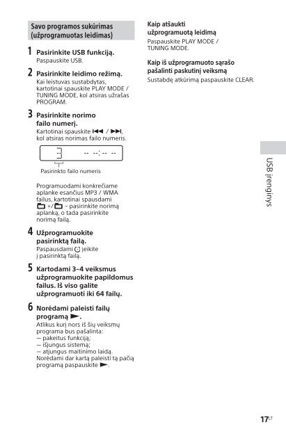 Sony MHC-ECL99BT - MHC-ECL99BT Istruzioni per l'uso Lituano