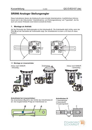 SRI990 Analoger Stellungsregler - Invensys