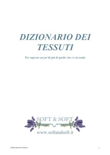 DIZIONARIO DEI TESSUTI