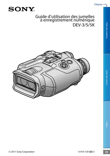 Sony DEV-5 - DEV-5 Istruzioni per l'uso Francese