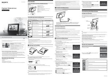 Sony DPF-C1000 - DPF-C1000 Istruzioni per l'uso Tedesco