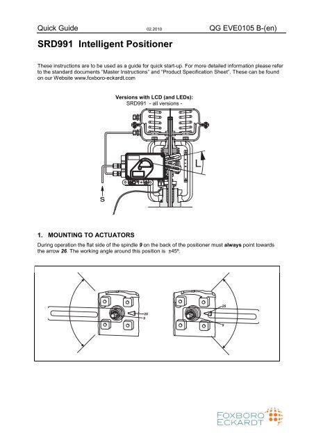 SRD991 Intelligent Positioner - FOXBORO ECKARDT