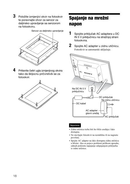 Sony DPF-E72N - DPF-E72N Istruzioni per l'uso Croato