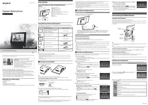 Sony DPF-C700 - DPF-C700 Istruzioni per l'uso Tedesco