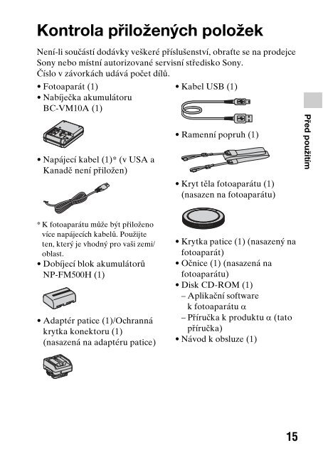 Sony SLT-A99V - SLT-A99V Istruzioni per l'uso Ceco