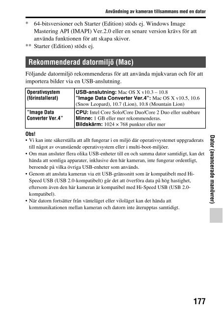 Sony SLT-A58Y - SLT-A58Y Istruzioni per l'uso Svedese