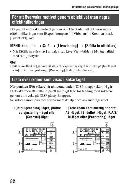 Sony SLT-A58Y - SLT-A58Y Istruzioni per l'uso Svedese