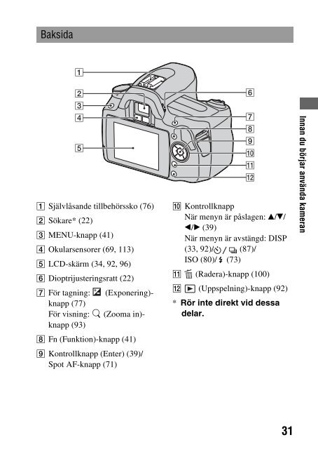 Sony DSLR-A290 - DSLR-A290 Istruzioni per l'uso Svedese