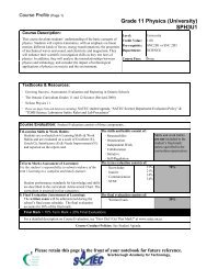 Grade 11 Physics (University) SPH3U1