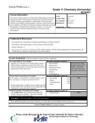 Grade 11 Chemistry (University) SCH3U1