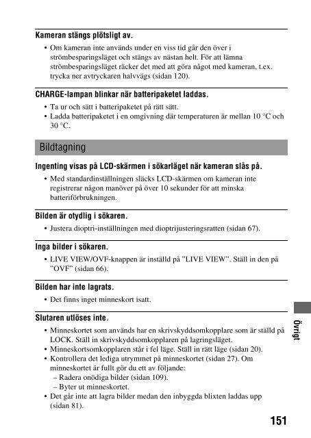 Sony DSLR-A330 - DSLR-A330 Istruzioni per l'uso Svedese