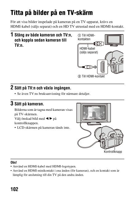 Sony DSLR-A230L - DSLR-A230L Istruzioni per l'uso Svedese