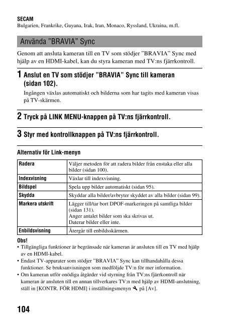 Sony DSLR-A230L - DSLR-A230L Istruzioni per l'uso Svedese