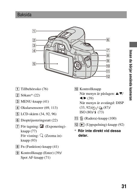 Sony DSLR-A230L - DSLR-A230L Istruzioni per l'uso Svedese